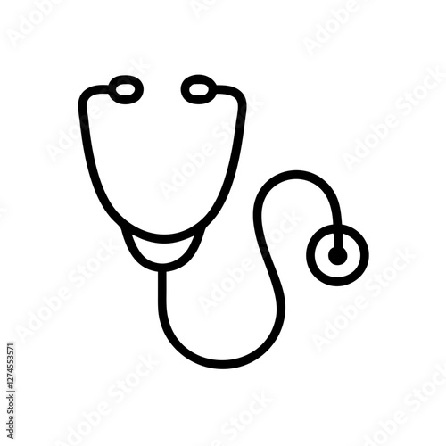 Stethoscope icon displaying medical equipment for health concept
