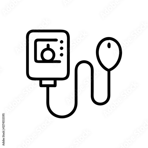 Blood Pressure Monitor icon for health assessment concept