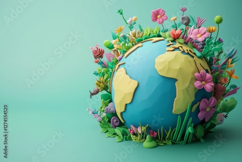 Clay stylized Earth Day globes