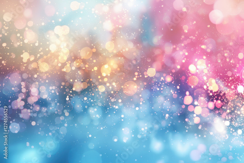 close up horizontal abstract image of a shiny colorful blurred bokeh background