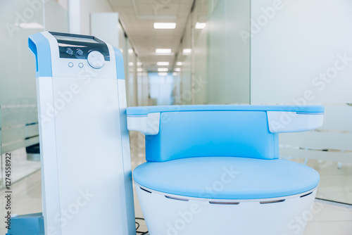 Foto machine for treatment with electromagnetic technology to strengthen the pelvic f