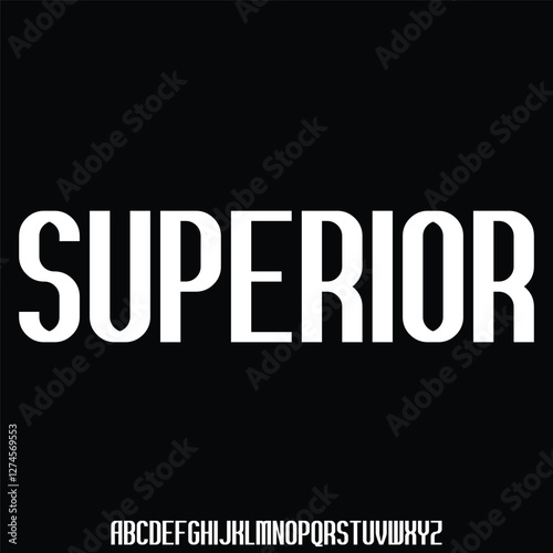 Decorative condensed display font vector