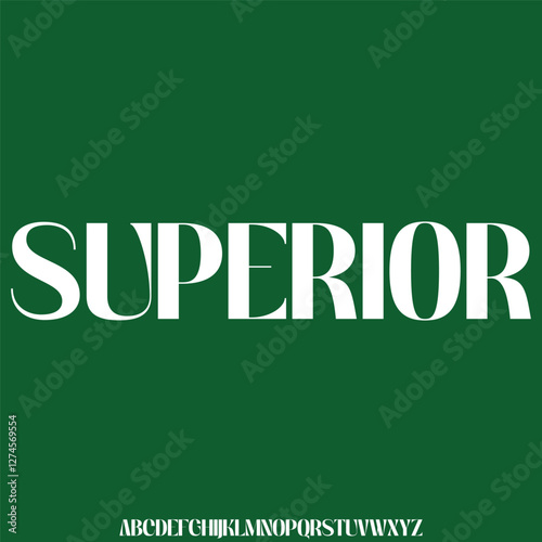 Decorative condensed display font vector