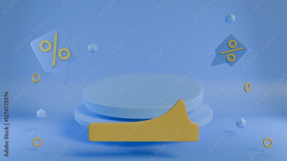 Naklejka premium Discount Sale Podium