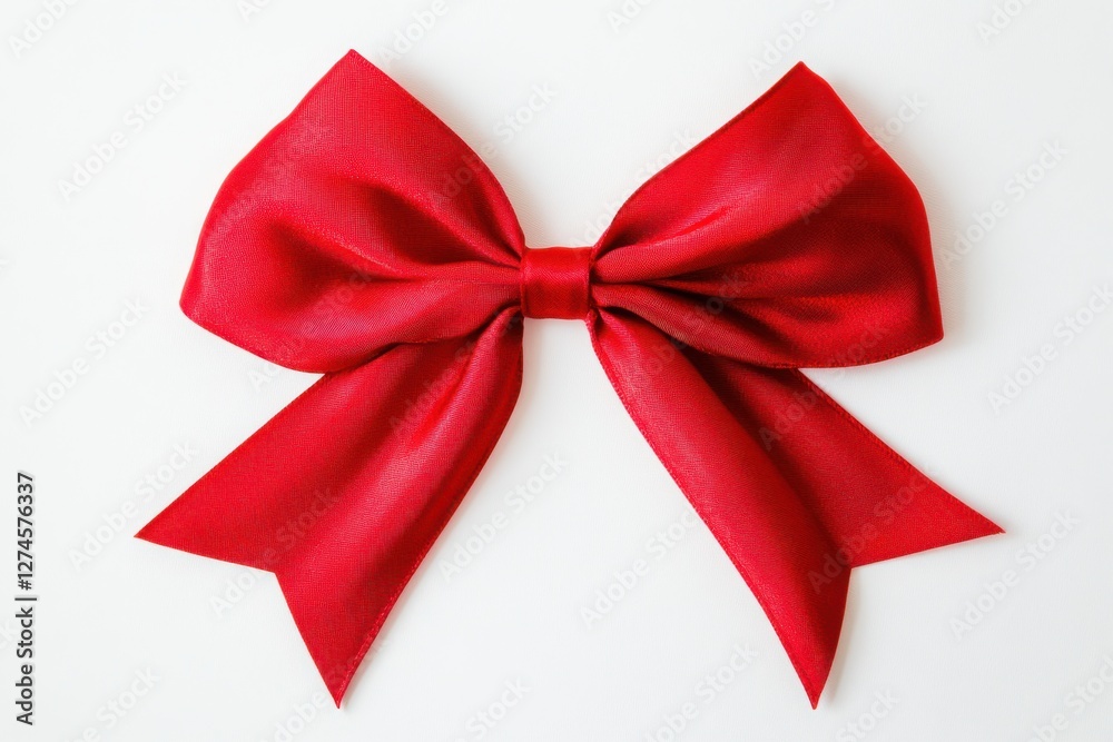 Red ribbon isolated on white background Red ribbon isolated on white background