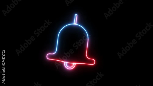 Neon Bell Icon Animation Create Stunning Glowing Bell Icons with Smooth Animation Effects for Websites Apps and Digital Projects.