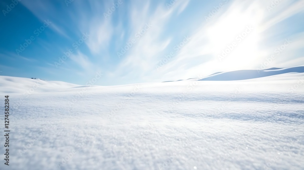 Serene Winter Landscape Under a Bright Blue Sky Serene Winter Landscape Under a Bright Blue Sky