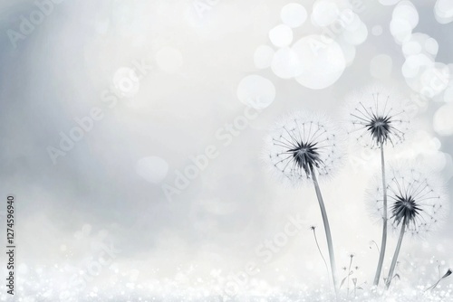 Obraz na płótnie A thoughtful gesture represented through an artistic dandelion image. w salonie