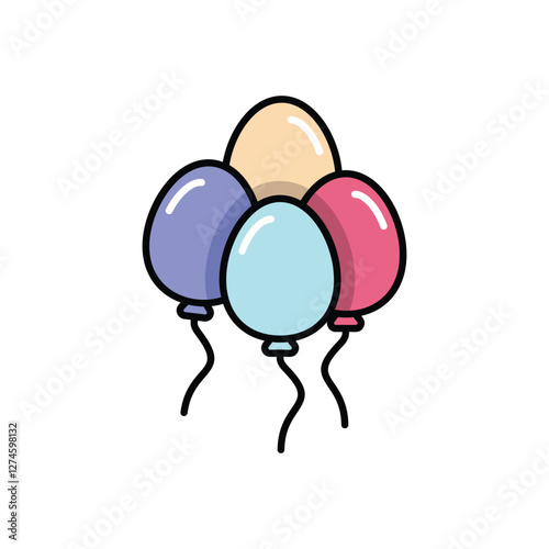 Balloon Bliss vector icon