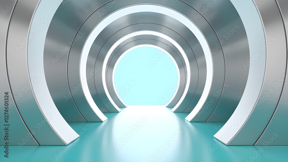 Obraz premium Space-time tunnel to the future