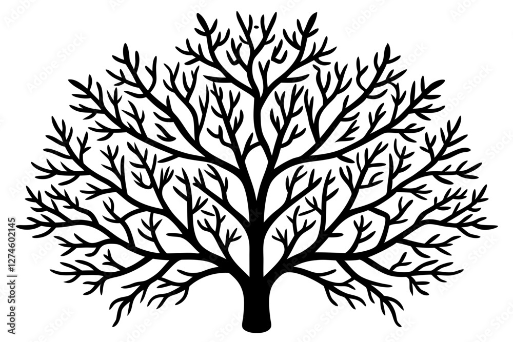 Fototapeta premium Coral Spreading Out Vector Design: Intricate Detailing