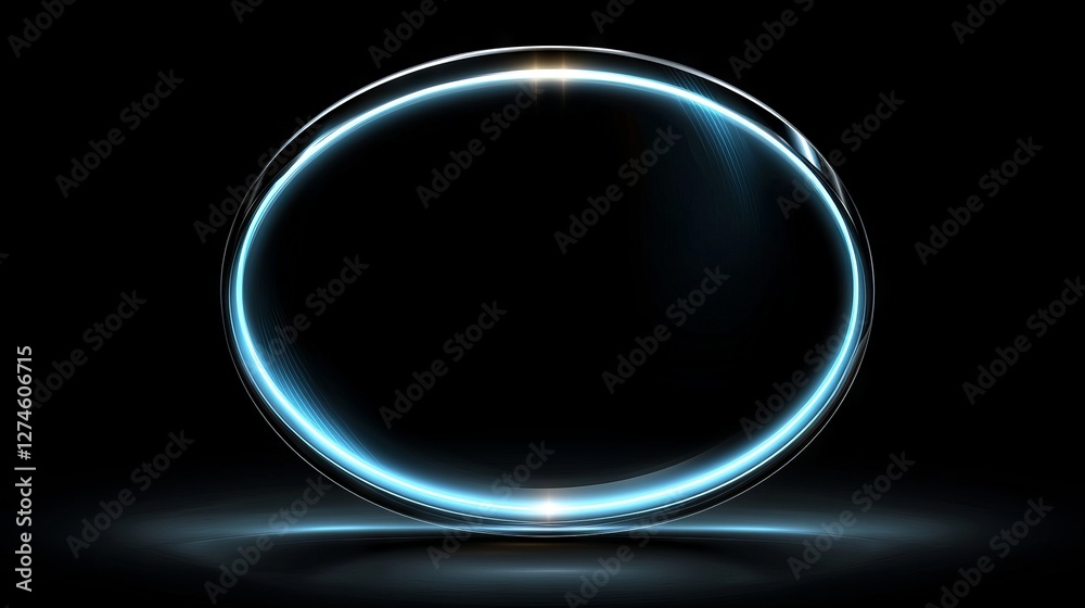 Digital particle ring with blue hue rotates in a circular motion, incorporating AI technology and iconography on a futuristic abstract background that represents connection concepts Digital particle ring with blue hue rotates in a circular motion, incorporating AI technology and iconography on a futuristic abstract background that represents connection concepts