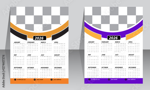 creative and organic consultancy geometric wall calendar design