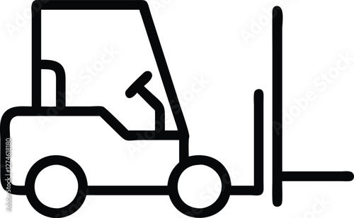 Forklift vector silhouette illustration (30).eps