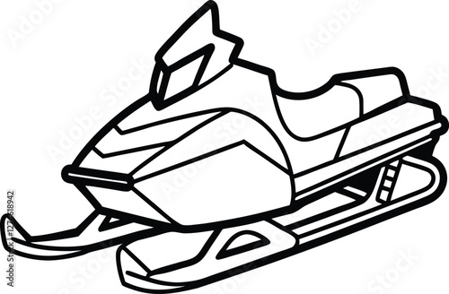 snowmobile vector illustration with white background 