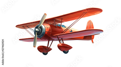 old red plane isolated