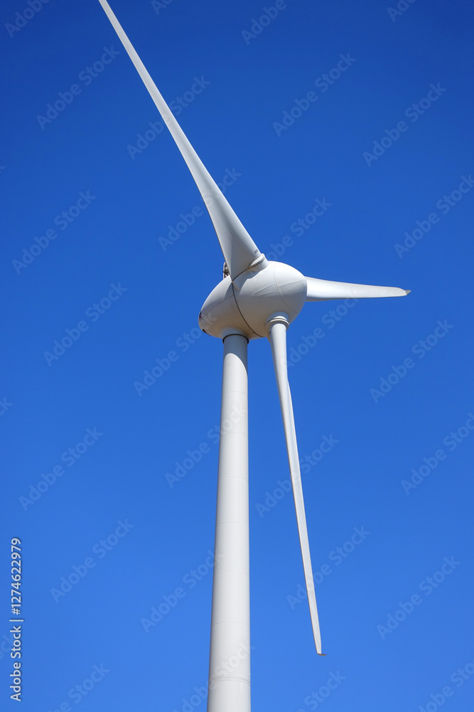 Wind turbines in Northern part of Sifnos island, Cyclades, Greece Wind turbines in Northern part of Sifnos island, Cyclades, Greece