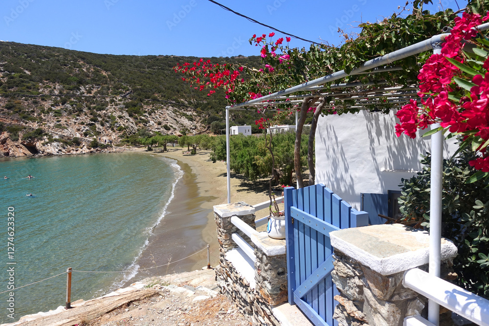 Small seaside fishing village of Faros with crystal clear beaches and traditional Cycladic character, Sifnos island, Cyclades, Greece