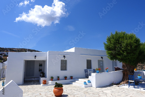 Beautiful church of Chrysopigi built in a small seaside peninsula, Sifnos island, Cyclades, Greece