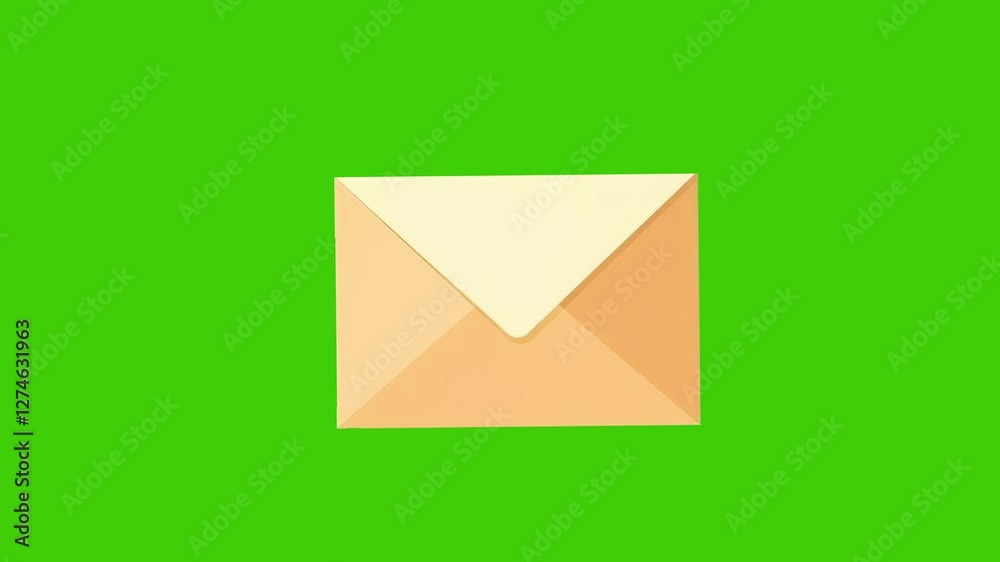 3d animation of square letter isolated on green screen 3d animation of square letter isolated on green screen