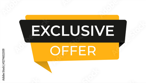 Yellow vector banner exclusive offer