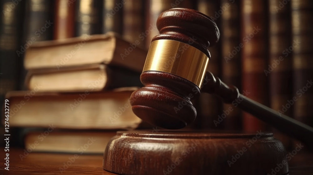 A close-up of a wooden gavel resting beside law books, symbolizing justice and authority. A close-up of a wooden gavel resting beside law books, symbolizing justice and authority.