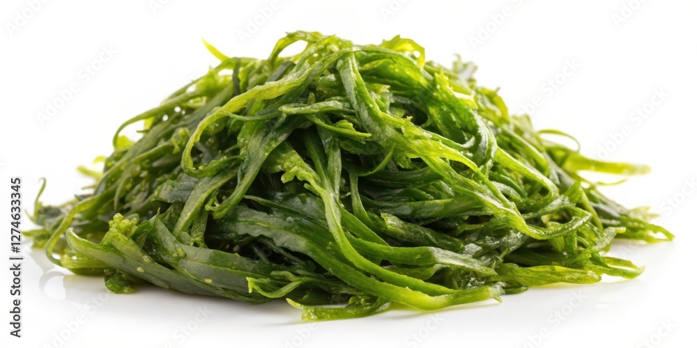 Seaweed Pile, White Background Seaweed Pile, White Background