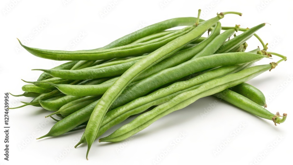 Green Beans on White Background Green Beans on White Background