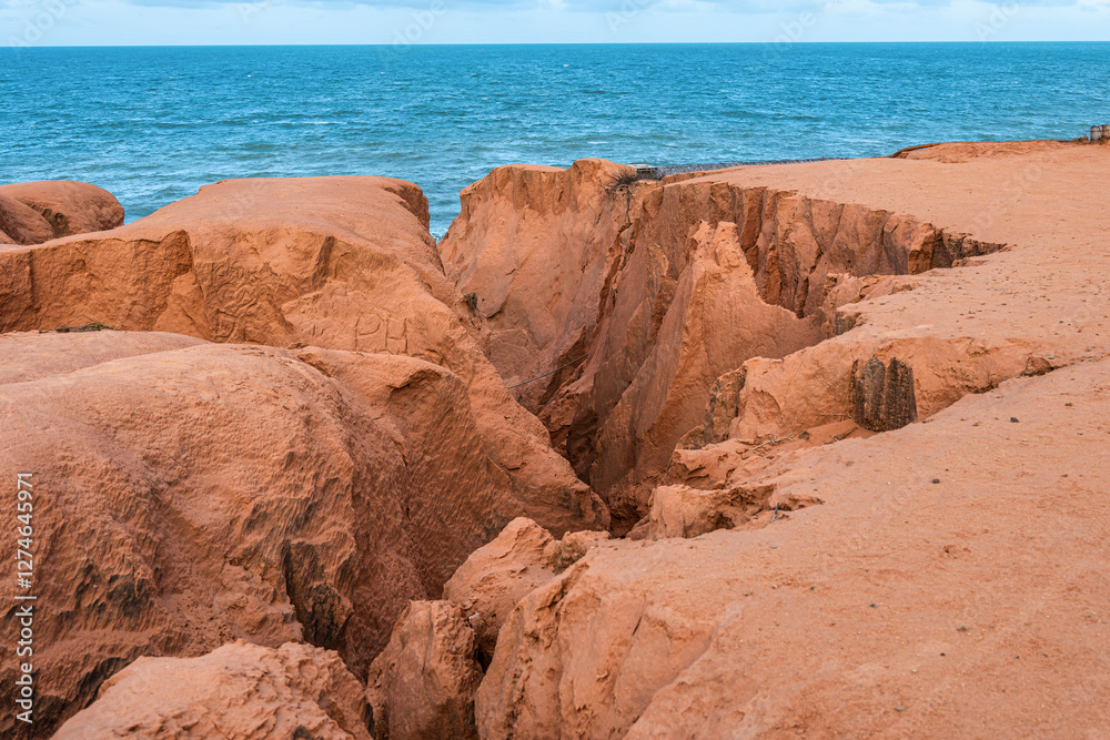 The rock formations at Canoa Quebrada Beach at Canoa Quebrada, state of Ceara, Brazil The rock formations at Canoa Quebrada Beach at Canoa Quebrada, state of Ceara, Brazil