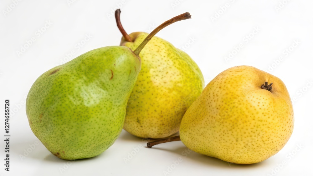 Three Pears on White Background Three Pears on White Background