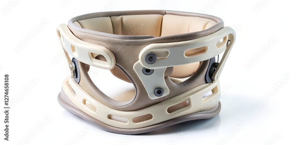 Fototapeta premium Medical Cervical Collar on White Background