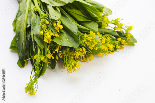 Chinese flowering cabbage, fresh vegetables photo