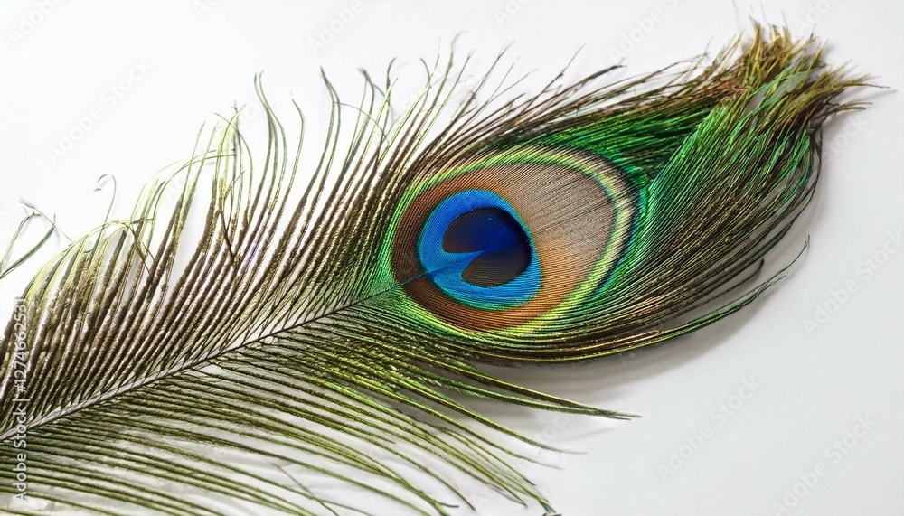 Obraz premium peacock feather close up