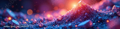 Aural vibrations resonate through a shimmering crystal structure, otherworldly, aural, vibrations