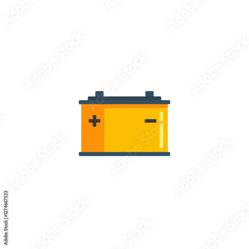Battery icon logo flat vector design