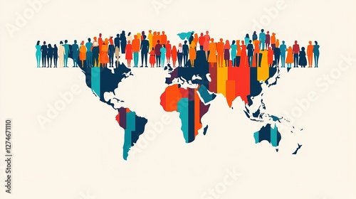 Global team dynamics in organizations worldwide infographic cultural diversity aerial view cross-cultural collaboration