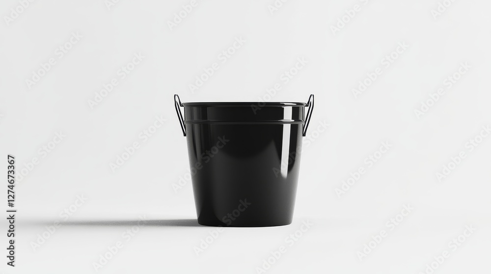 Black bucket icon vector on white background. Black bucket icon vector on white background.