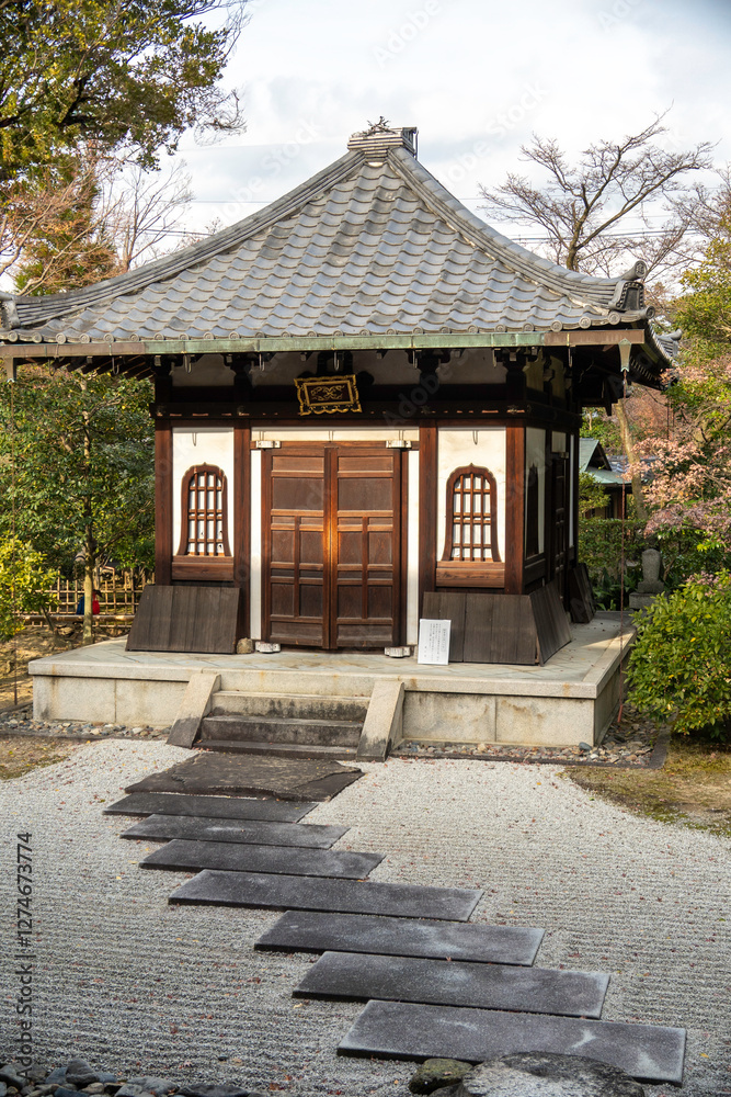 Japanese architecture with a zen garden Japanese architecture with a zen garden