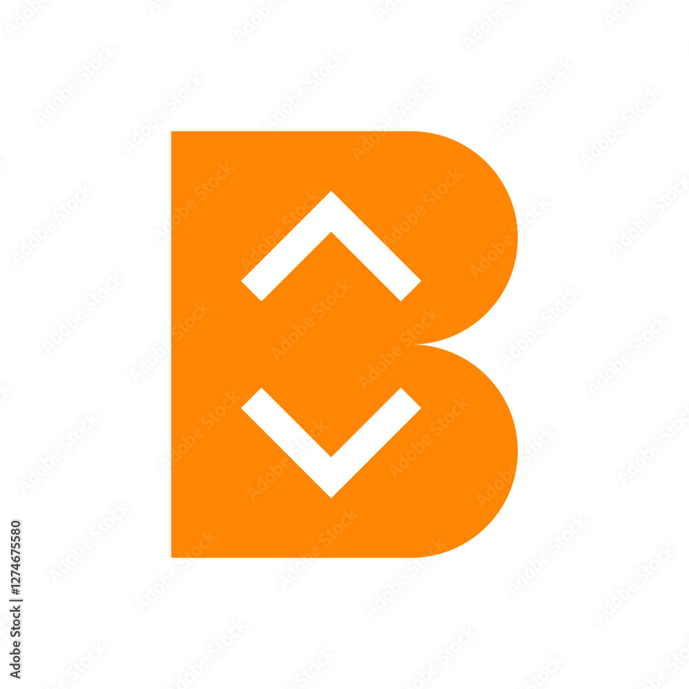 Letter b arrow house roof logo design Letter b arrow house roof logo design