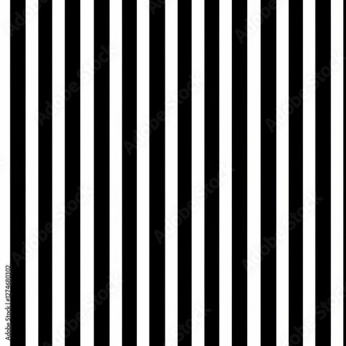 Stripes of varying widths in black and white create a striking pattern on a flat surface, reflecting a minimalist aesthetic that draws the eye and invites exploration of form and contrast