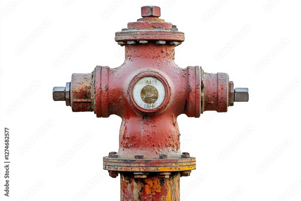 A vibrant red fire hydrant standing proudly on a city street during a sunny afternoon glow isolated on transparent background A vibrant red fire hydrant standing proudly on a city street during a sunny afternoon glow isolated on transparent background