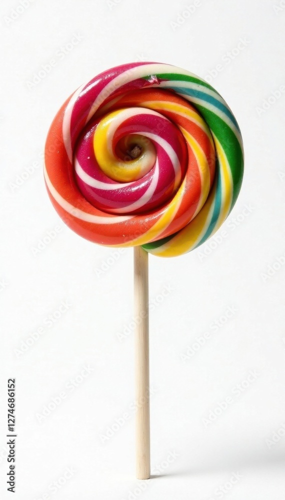 custom made wallpaper toronto digitalColorful Lollipop Isolation on White Background, colorful treat, pop art style, isolated lollipop