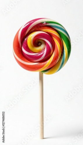 Wallpaper Mural Colorful Lollipop Isolation on White Background, colorful treat, pop art style, isolated lollipop Torontodigital.ca