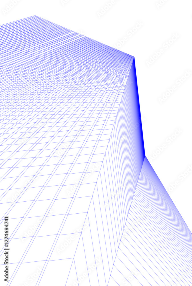 Abstract Architectural Wireframe: Geometric Cityscape with Minimalist Perspective Abstract Architectural Wireframe: Geometric Cityscape with Minimalist Perspective