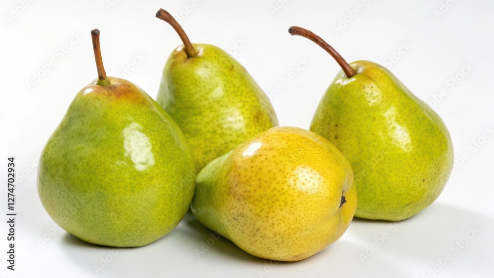 Four Pears on White Background Four Pears on White Background