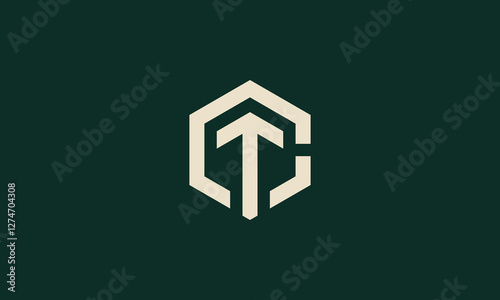 CT or TC monogram logo design