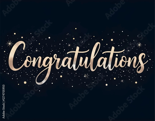 Retro gold Congratulations lettering text vector illustration Adobe Illustrator Artwork, golden Congratulations design	
