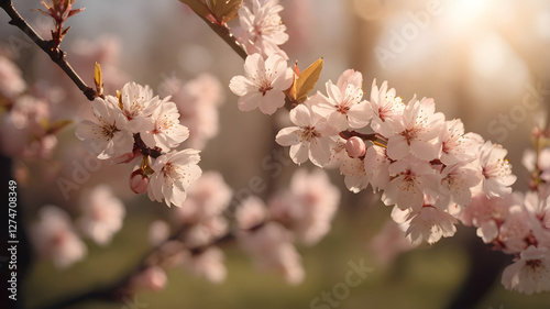 Serene Japanese Sakura Tree in Spring