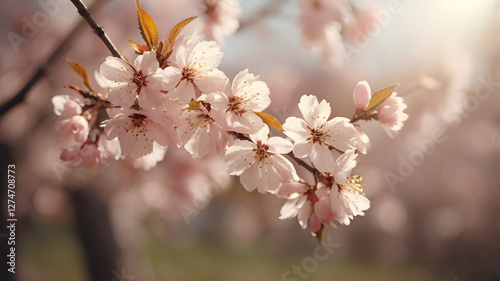 Serene Japanese Sakura Tree in Spring
