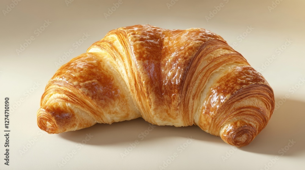 Golden Brown Croissant: Flaky Layers and Buttery Texture Golden Brown Croissant: Flaky Layers and Buttery Texture